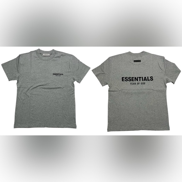 Essentials Fear of God dark oatmeal gray mens oversized short sleeve Shirt large - Picture 1 of 14